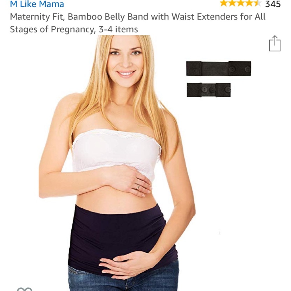 Pregnancy belly band with waist extenders.